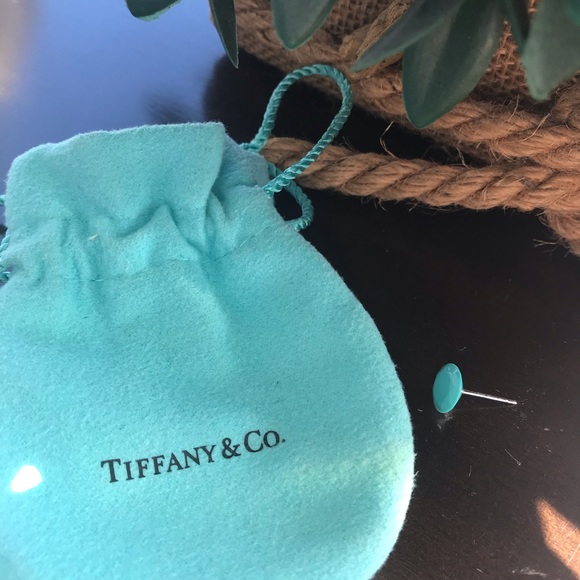 Tiffany Turquoise White Gold Stud Earring - Picture 4 of 5